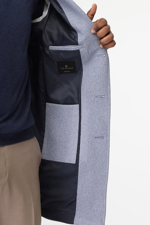 Regular Fit Coat Blue