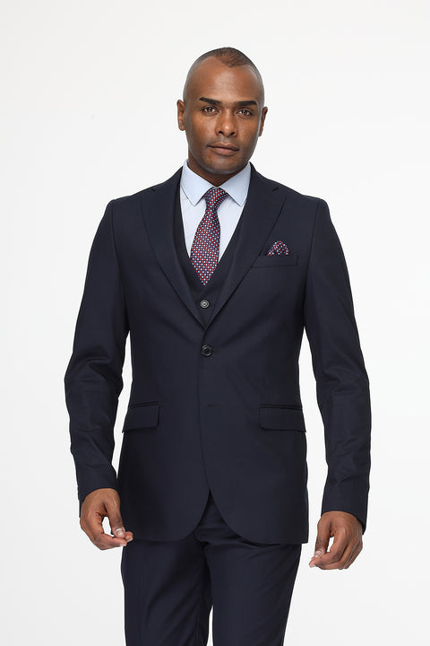 Slim Fit Suit Dark Blue