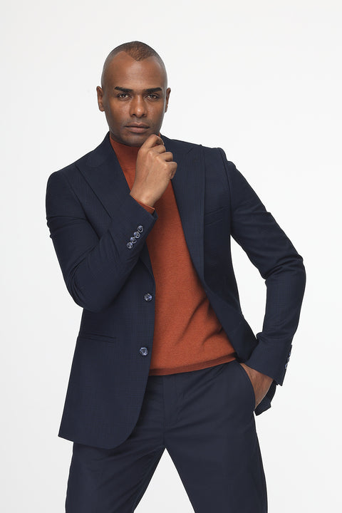 Slim Fit Blazer Dark Blue