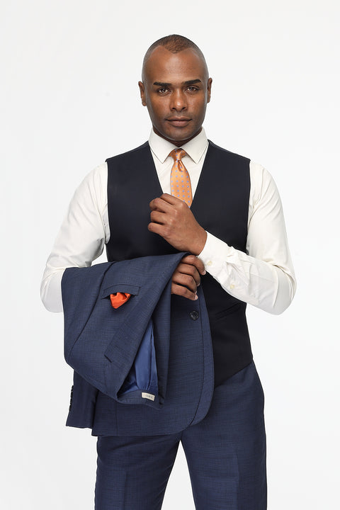 Slim Fit Suit Dark Blue