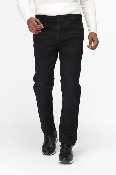 Slim Straight Fit Trousers Jeans Dark Gray