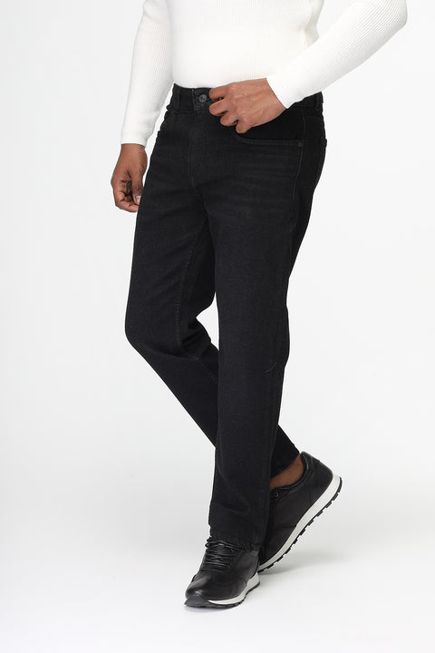 Slim Straight Fit Trousers Jeans Dark Gray