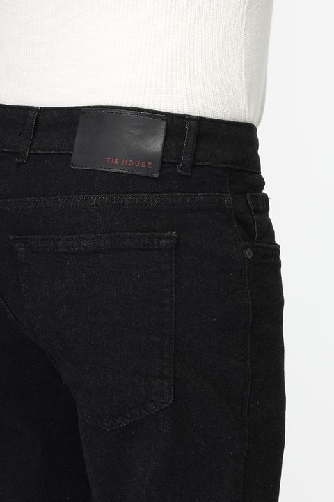 Slim Straight Fit Trousers Jeans Dark Gray