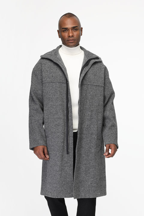 Over Size Coat Light Gray