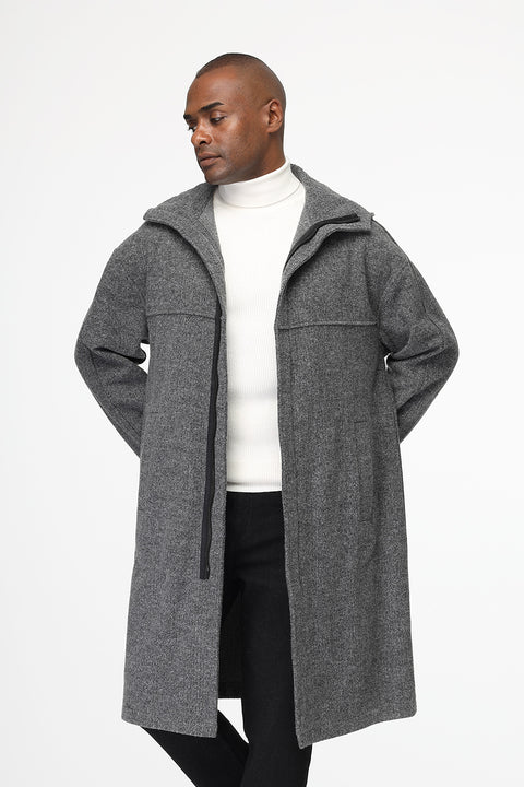 Over Size Coat Light Gray