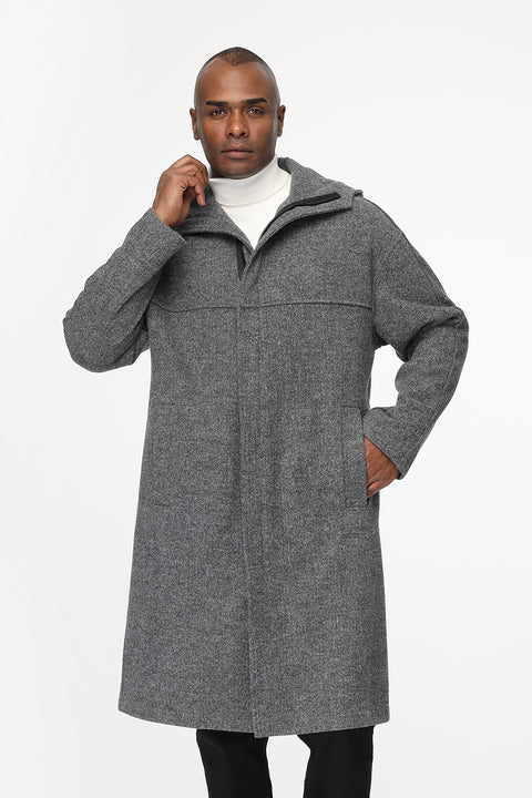 Over Size Coat Light Gray