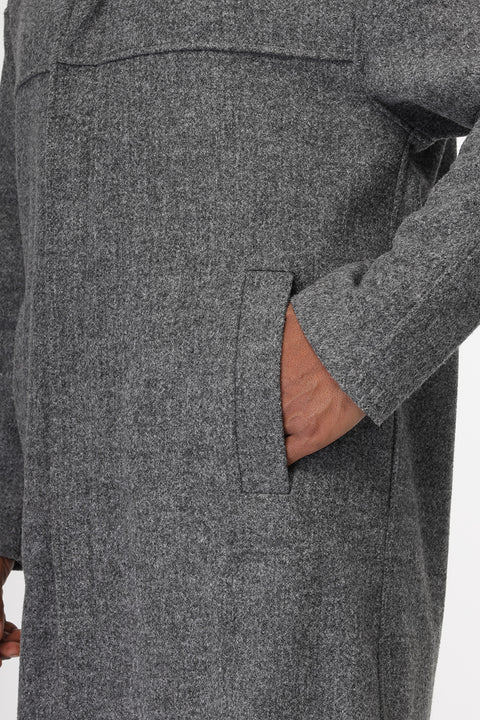 Over Size Coat Light Gray