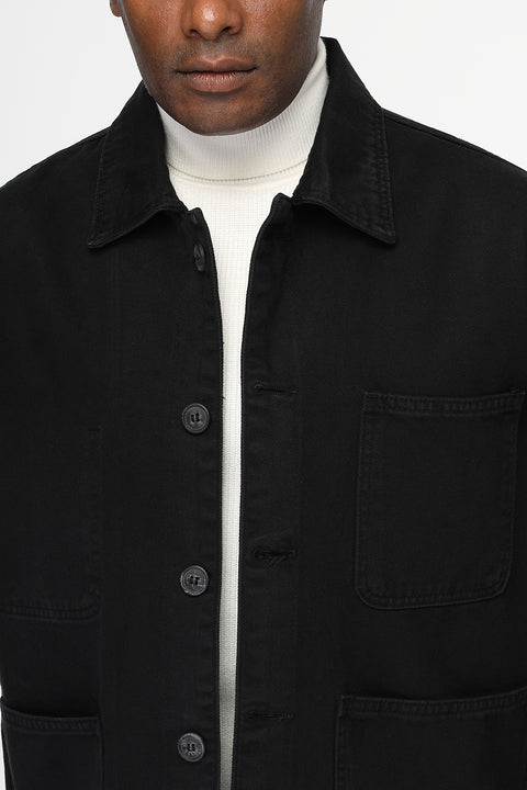 Jacket Gabardine Regular Fit Black