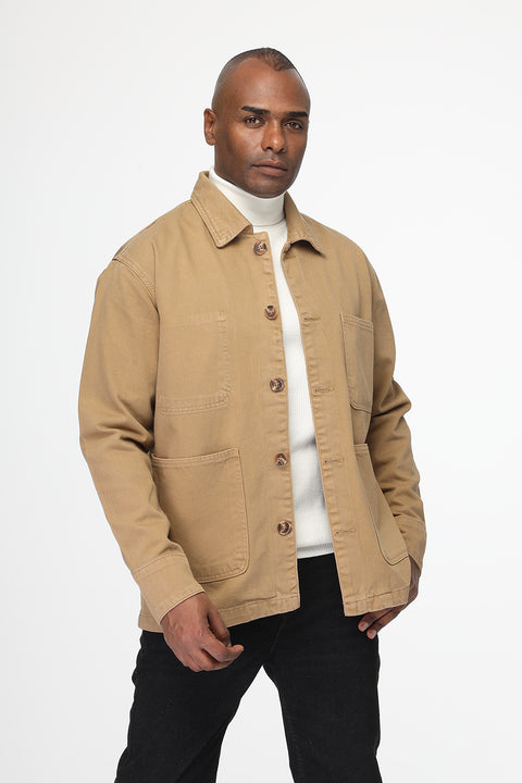 Jacket Gabardine Regular Fit Beige