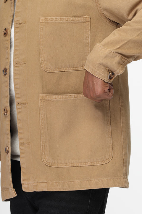 Jacket Gabardine Regular Fit Beige