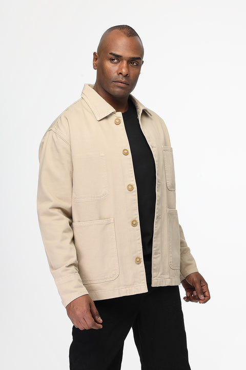Jacket Gabardine Regular Fit Beige