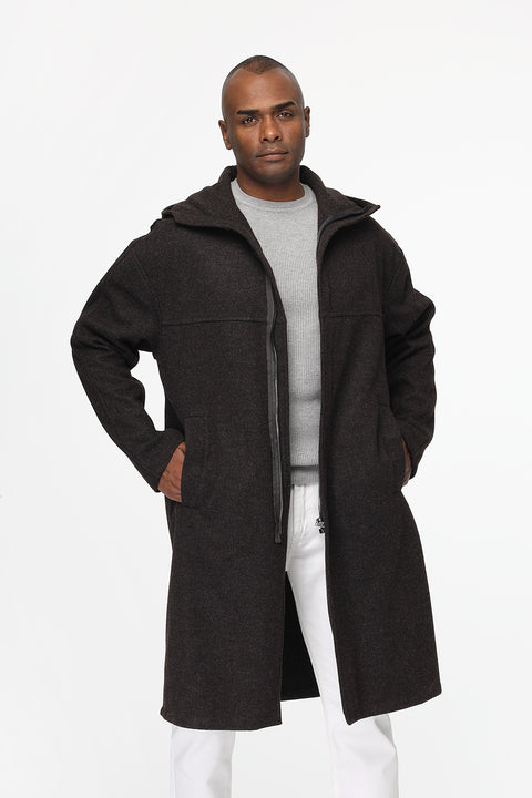 Over Size Coat Dark Brown