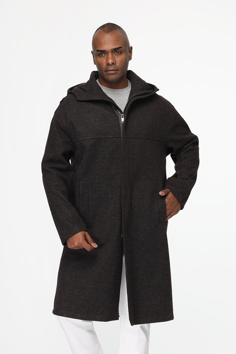 Over Size Coat Dark Brown