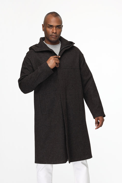 Over Size Coat Dark Brown