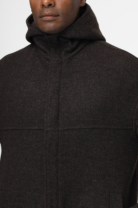 Over Size Coat Dark Brown