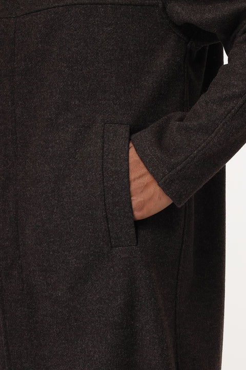 Over Size Coat Dark Brown