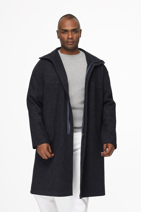 Over Size Coat Dark Blue