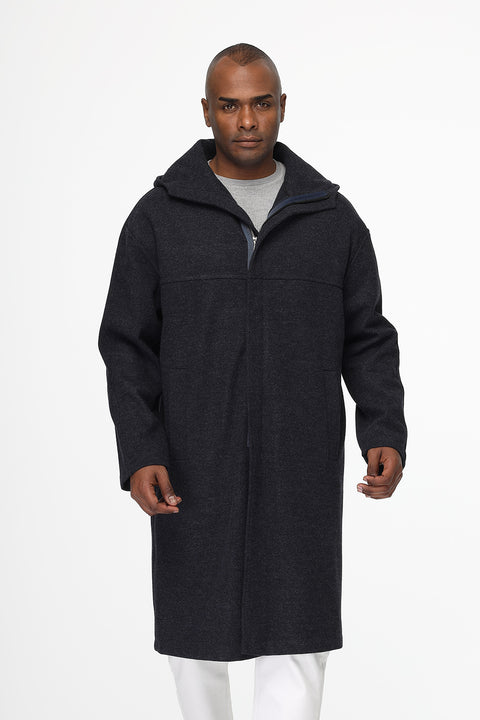 Over Size Coat Dark Blue