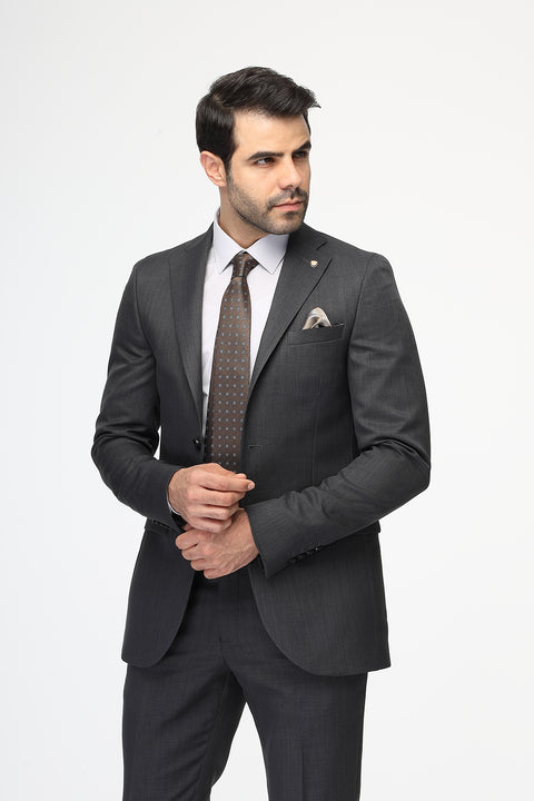 Slim Fit Suit Gray