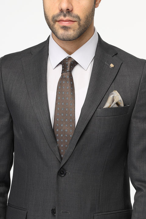 Slim Fit Suit Gray
