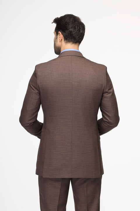 Slim Fit Suit Brown