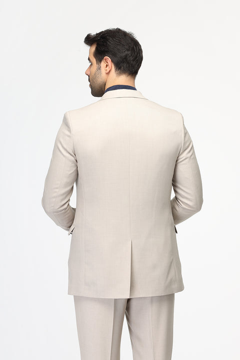 Slim Fit Suit Beige