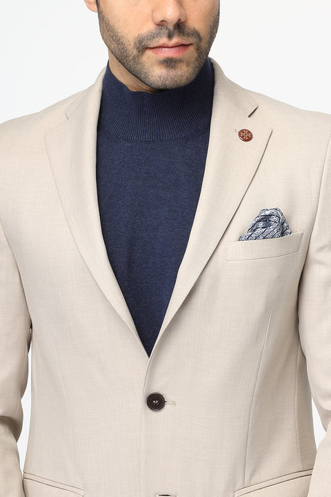 Slim Fit Suit Beige