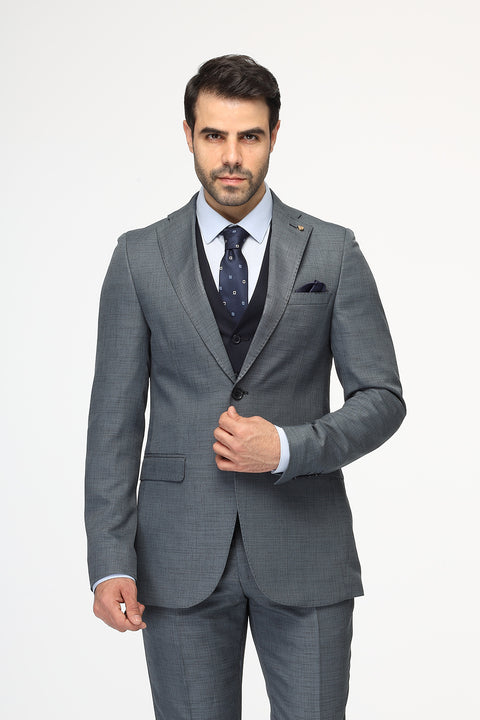 Slim Fit Suit Gray