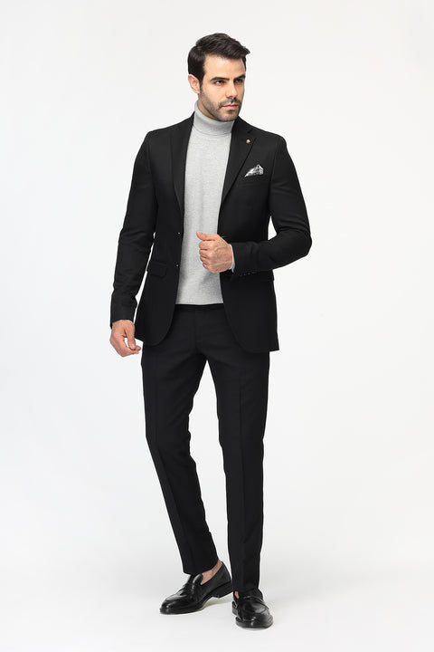 Slim Fit Suit Black