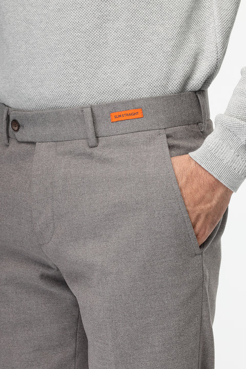 Straight Fit Classic Pants Beige