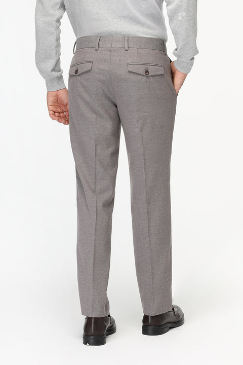 Straight Fit Classic Pants Beige