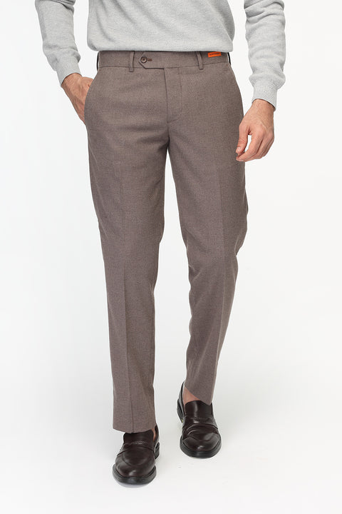Straight Fit Classic Pants Brown