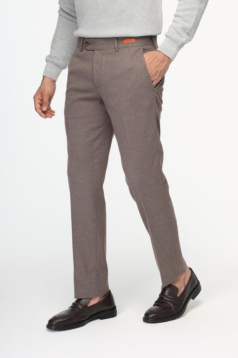 Straight Fit Classic Pants Brown