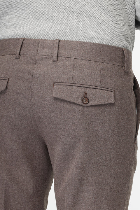 Straight Fit Classic Pants Brown