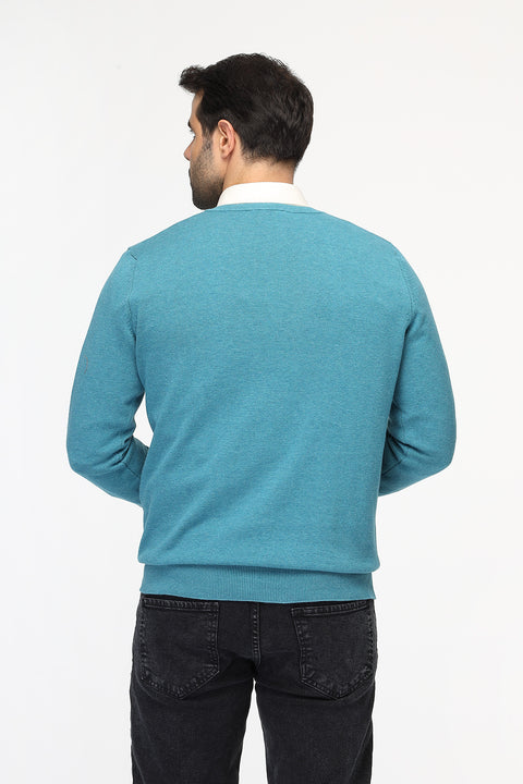 Regular Fit Pullover V Green