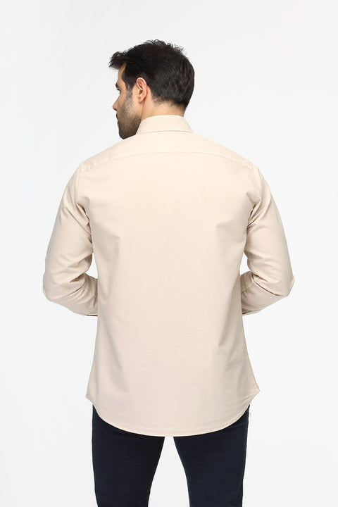 New Fit Shirt Oxford Beige 100% Cotton