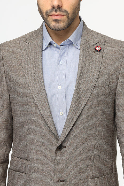 Slim Fit Blazer Brown