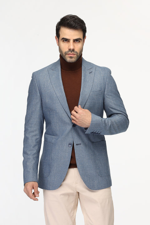 Slim Fit Blazer Blue
