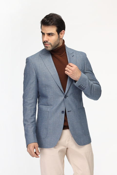 Slim Fit Blazer Blue
