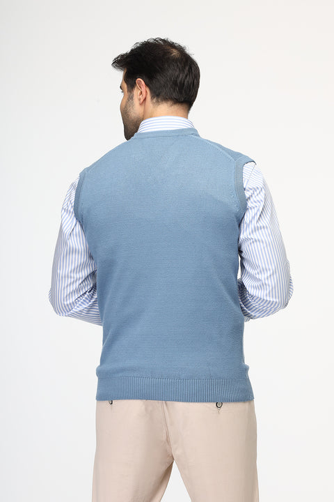 Slim Fit Gilet Blue