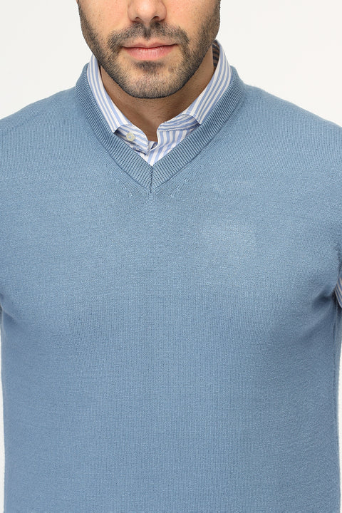 Slim Fit Gilet Blue