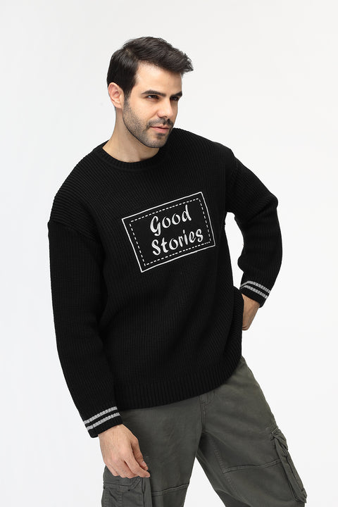 Over Size Pullover Black