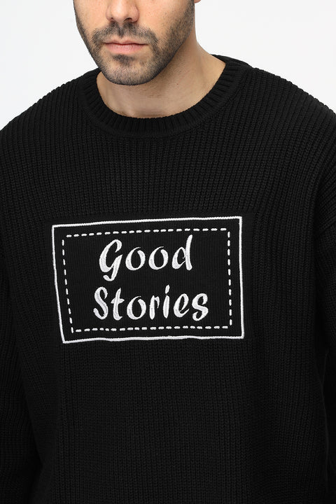 Over Size Pullover Black