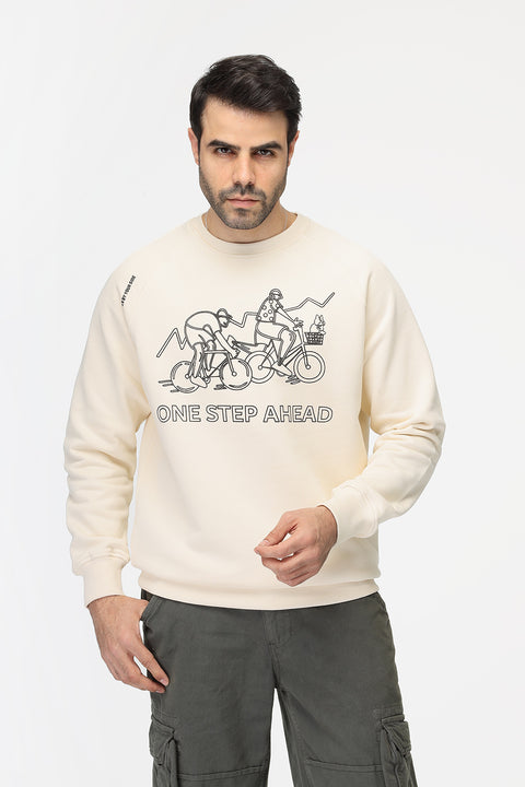 Regular Fit Sweat Shirt Beige