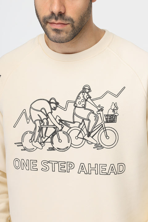 Regular Fit Sweat Shirt Beige