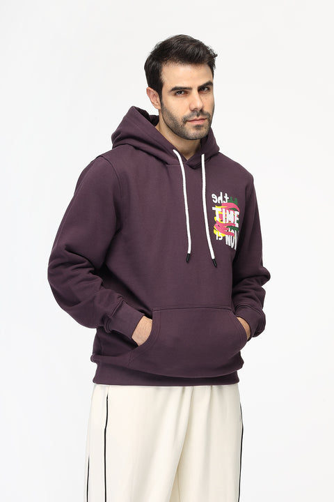 Regular Fit Sweat Shirt Purple
