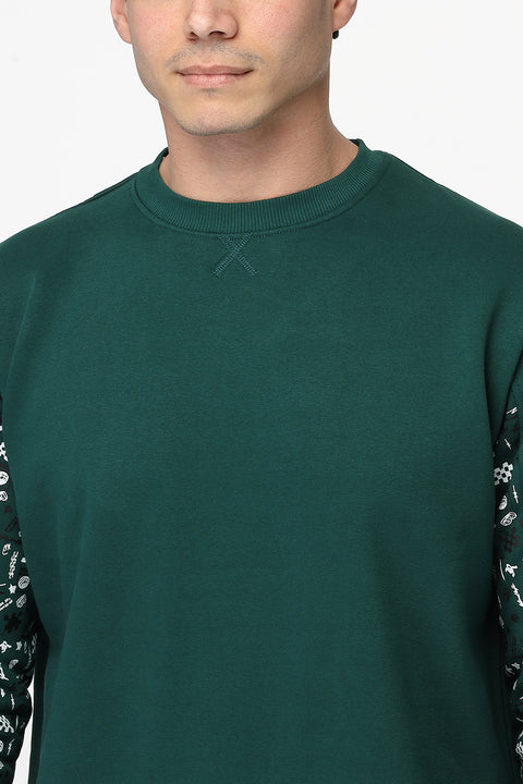 Regular Fit Sweat Shirt Green