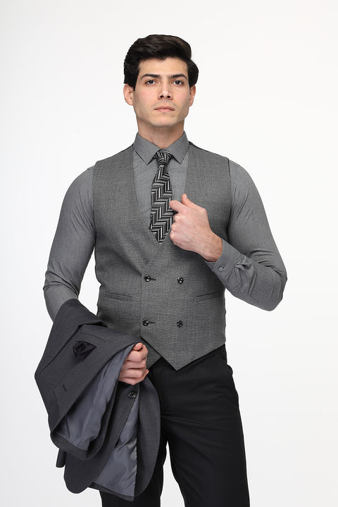 Slim Fit Suit Gray