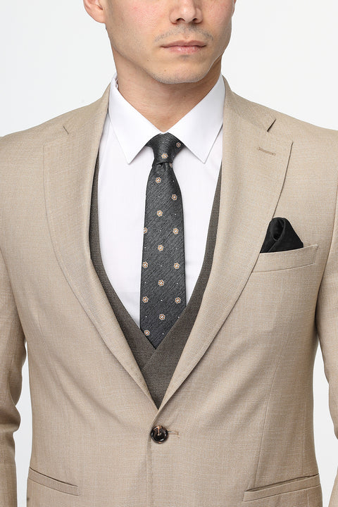 Slim Fit Suit Beige