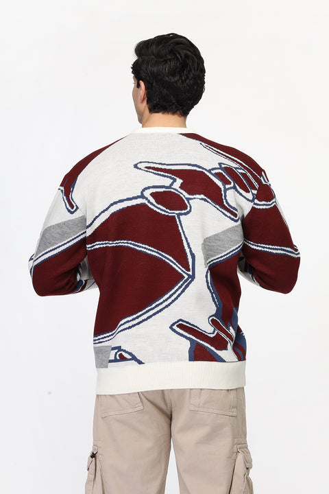 Over Size Pullover Maroon